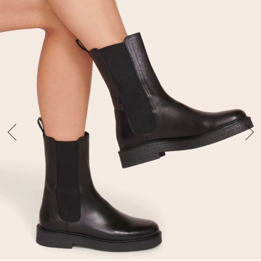 STAUD Palamino Chelsea Boot Black Leather 7.5 - Picture 5 of 14